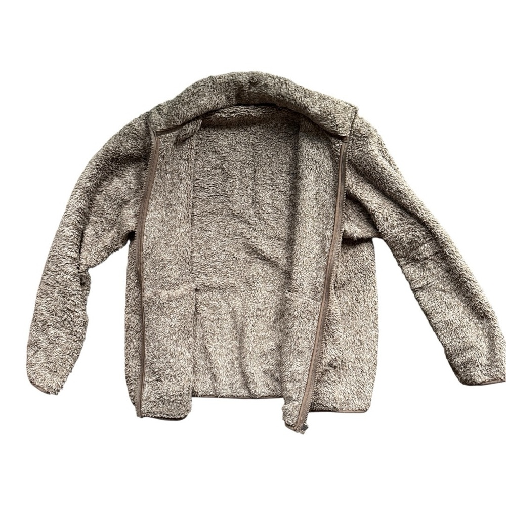 UNIQLO Sherpa Fleece Zip Jacket – Beige/Tan – Size M - Picture 4 of 6